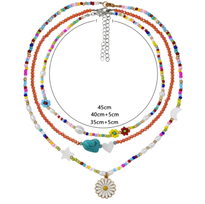 Beaded Necklace With Charms